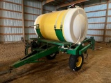 Contree Built 500-gallon pull behind tank w/ Banjo ground drive pump, used with John Deere 725