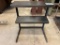 Two-tier steel shelving unit.