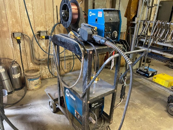 Miller XMT 300 CC/CV auto line welder, s/n MH204126U; w/ Miller 60M Series 24 volt wire feeder, s/n