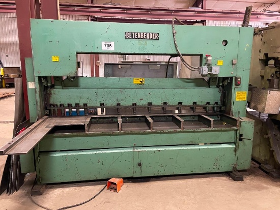 Betenbender 1/4 in x 96 in shear; s/n 52888.