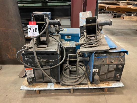 Pallet of Miller welders & feeders; 1 - XMT456CC/CV; 1 - Phoenix 456 CC/CV; 1 - Invision 456P; 2 -