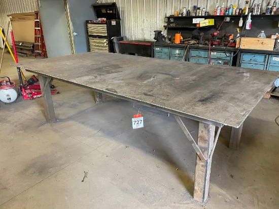 Steel welding table; 60 in x 120 in x 3/8 in.