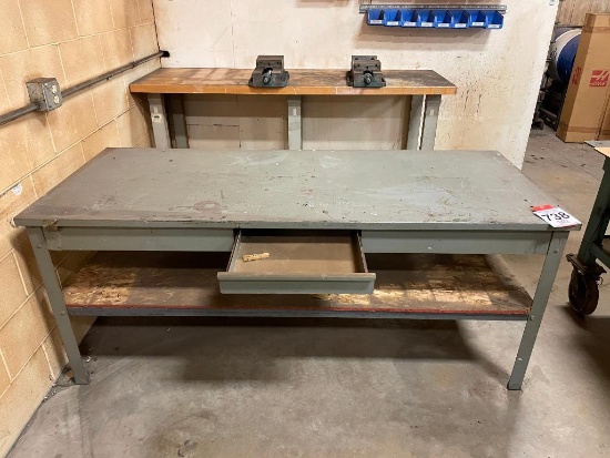 30 in x 72 in x 30 in height metal table.