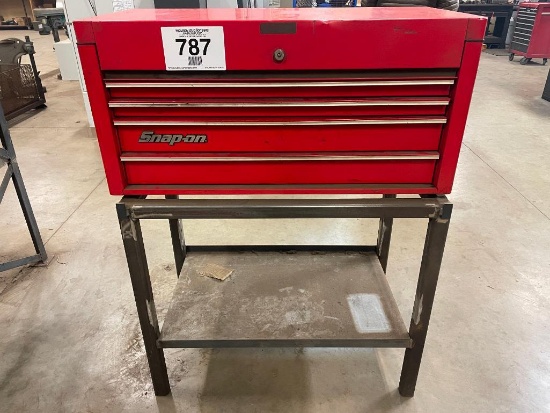 Snap-On 4-drawer tool chest; 19-1/2 in x 40 in; w/ steel stand.