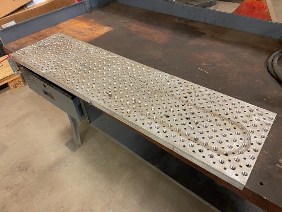 10 in x 38-1/4 in aluminum indexing plate for mill.