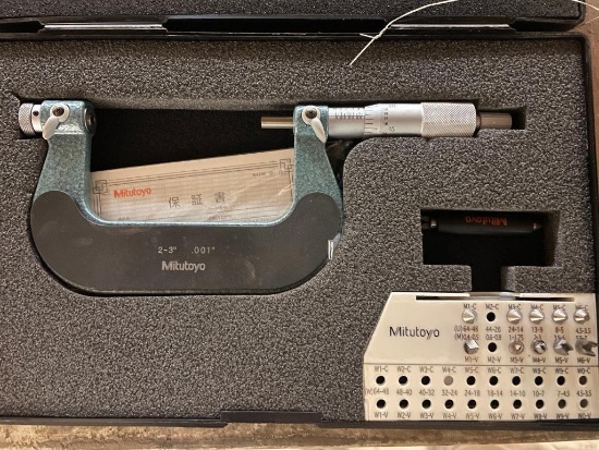 Mitutoyo micrometer.