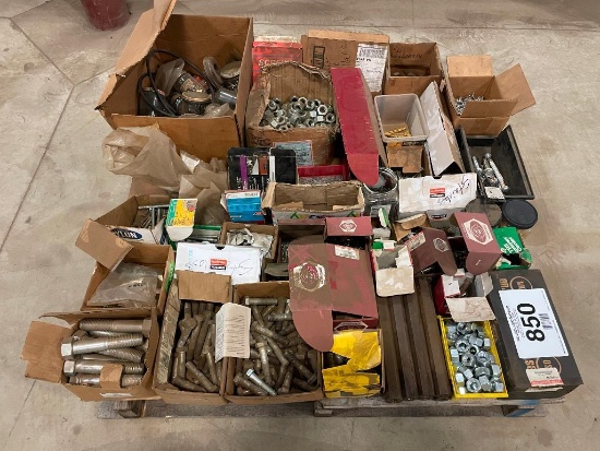 Pallet of assorted fasteners.