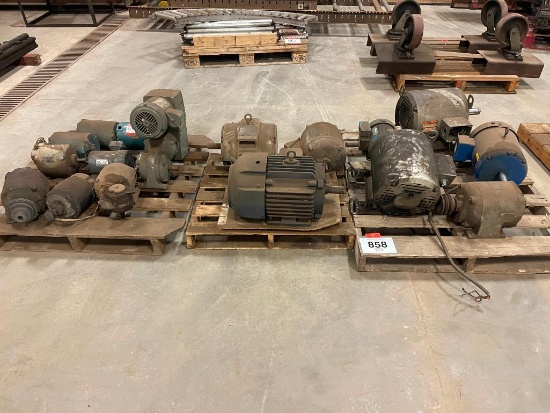 3 - pallets of various electric motors.