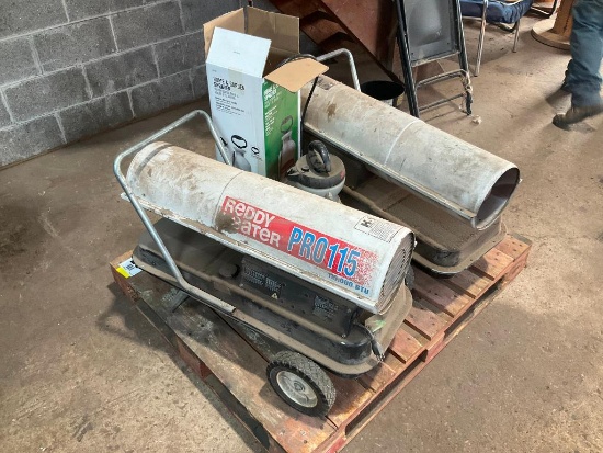 2 - Reddy Heater Pro 115 diesel fuel space heater & pump sprayers.