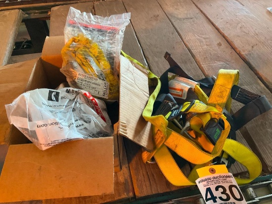 1-New & 1-used Uline/Miller saftey harness & Miller Manyard lanyard.