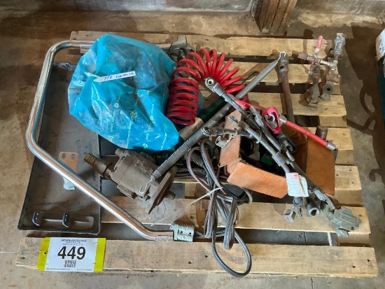 Trailer glad hands, battery cube & log truck PTO pump.