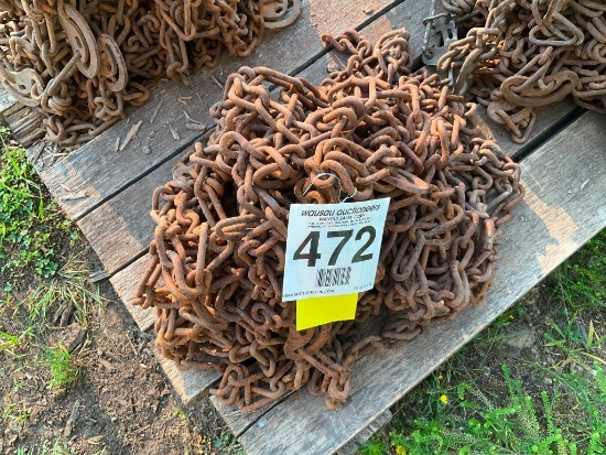 Pair of double truck chains.