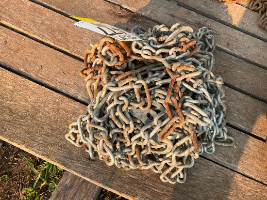 Pair of single truck chains.