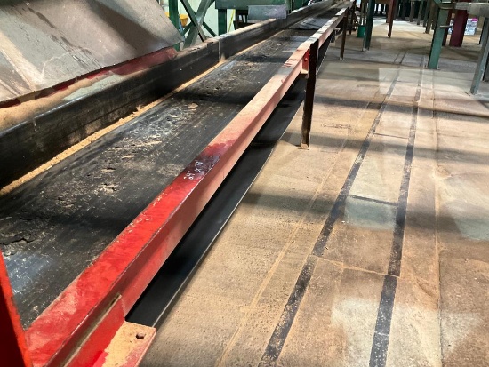 24" x 72' rubber belt conveyor w/ electric drive.