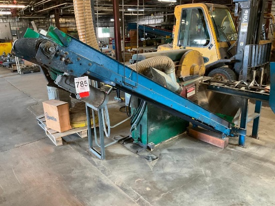 New London 200 18" x 10' belt conveyor, SN: 78889.
