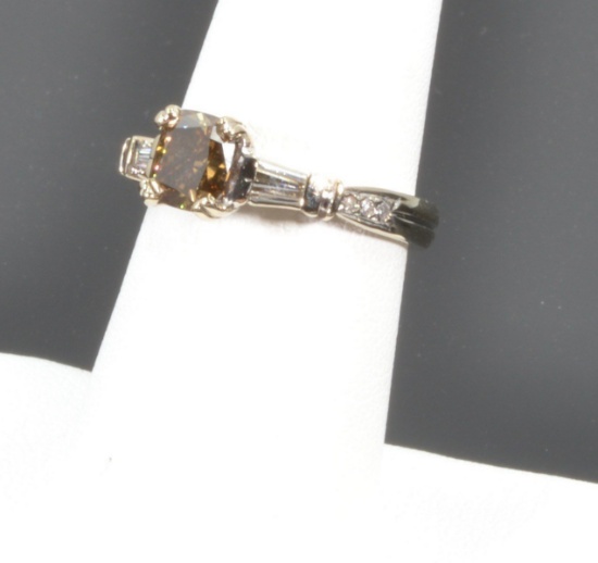 1.03ct Fancy Medium Brown Diamond Ring