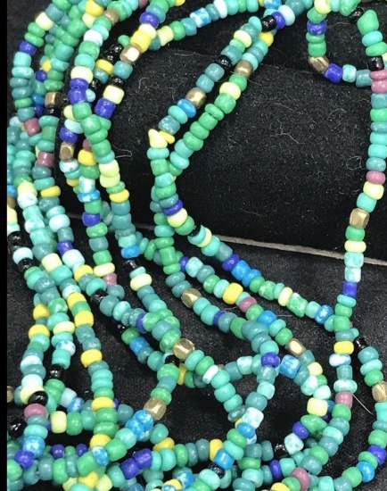 Turquoise Seed Bead Necklace