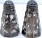TAXCO Mexican STERLING silver and glass Salt and Pepper Shaker