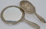 Silver plated Brush and Mirror set