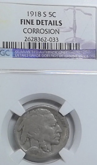 1918 S Buffalo Nickel