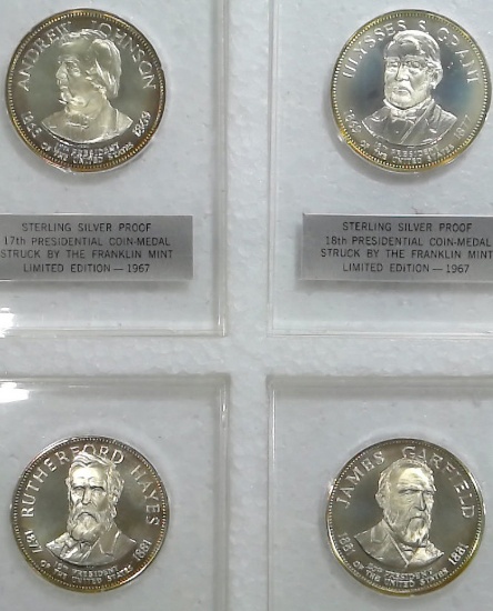 1967 Sterling Silver Proof Presidential Medals