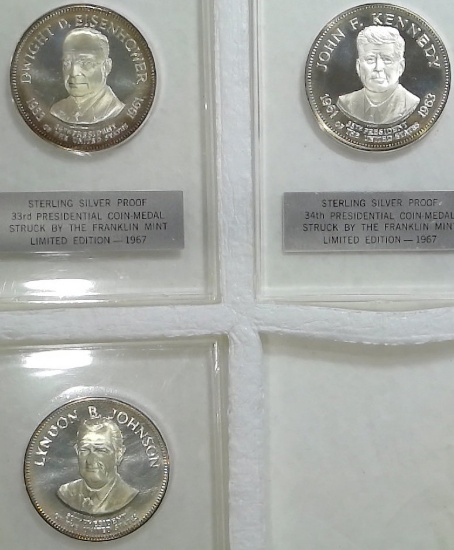 1967 Sterling Silver Proof Presidential Medals