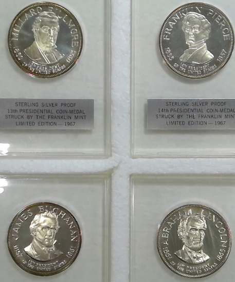 1967 Sterling Silver Proof Presidential Medals