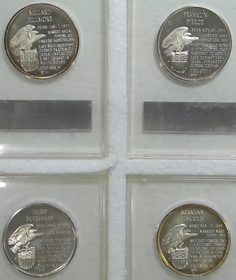 1967 Sterling Silver Proof Presidential Medals