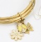 Gold Tone Bangles With Charms