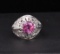 Sterling Silver Filigree 2.5ct Vibrant Pink Topaz Ring
