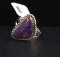 Signed Sterling Silver And Mohave Purple Turquoise Ring