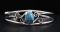 Sterling Silver And Kingman Turquoise Cuff Bracelet