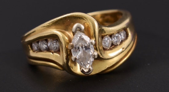 .6 Tcw Marquise Diamond Ring