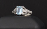 Sterling Silver And 2.5ct Topaz Ring