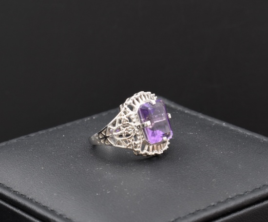 4.5ct Amethyst Sterling Silver Ring