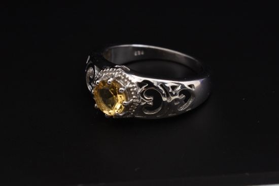 .75ct Citrine in Sterling Silver Ring
