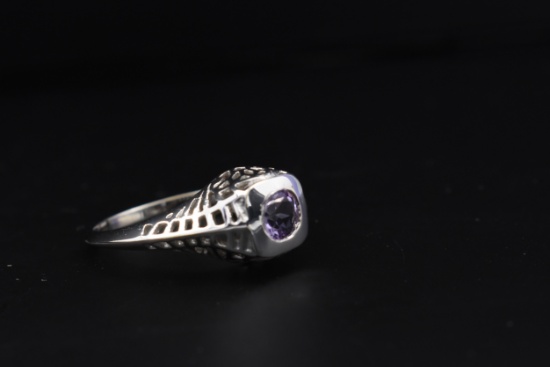 .36 Pink Amethyst in Sterling Silver Ring