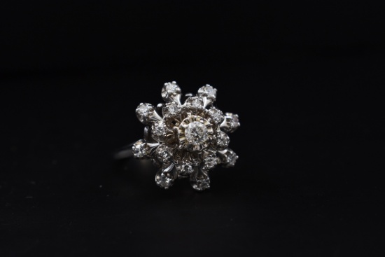 1/2 Carat DIAMOND Cluster Ring