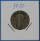 1930 Standing Liberty Silver Quarter Dollar Coin