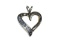 Vintage Natural Diamond & Solid 10K Yellow Gold Heart Pendant