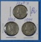 Lot of 3 Mercury Silver Dimes 1943 1943-S & 1944