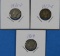 Lot of 3 Mercury Silver Dimes 1929 1935-D & 1937-D