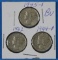 Lot of 3 Silver Mercury Dimes 1942-1945