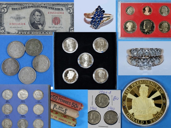 No Reserve Coin, Currency and Gold/Fine Jewelry