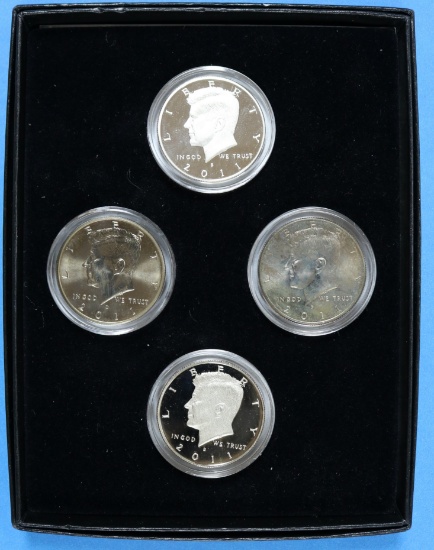 2011 Set of Kennedy Half Dollar Coins - 4 Coins total with Proofs