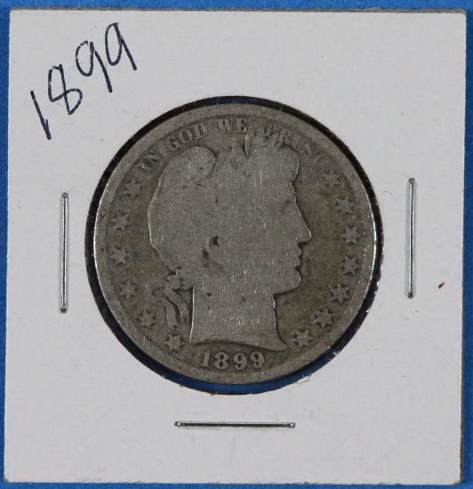 1899 Barber Half Dollar Silver Coin