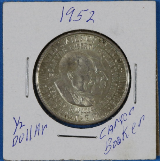 1952 Carver Booker 1/2 Half Dollar Coin