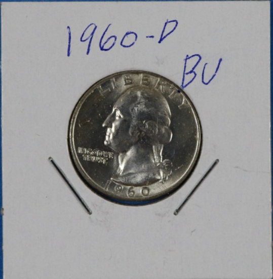 1960-D Washington Silver Quarter Dollar Coin