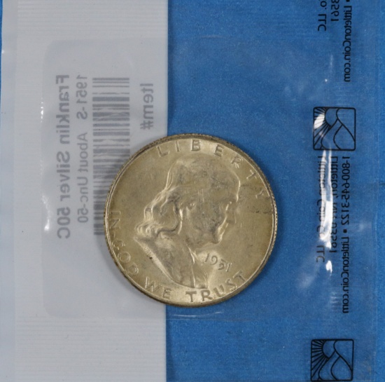 1951-S Franklin Half Silver Dollar