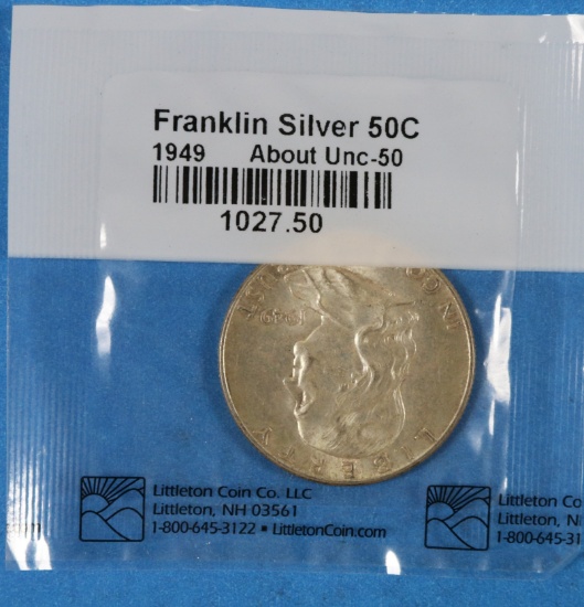 1949 Franklin Half Silver Dollar